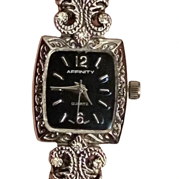 Affinity Ladies Bracelet Silver Tone CZ Watch - Picture 1 of 4